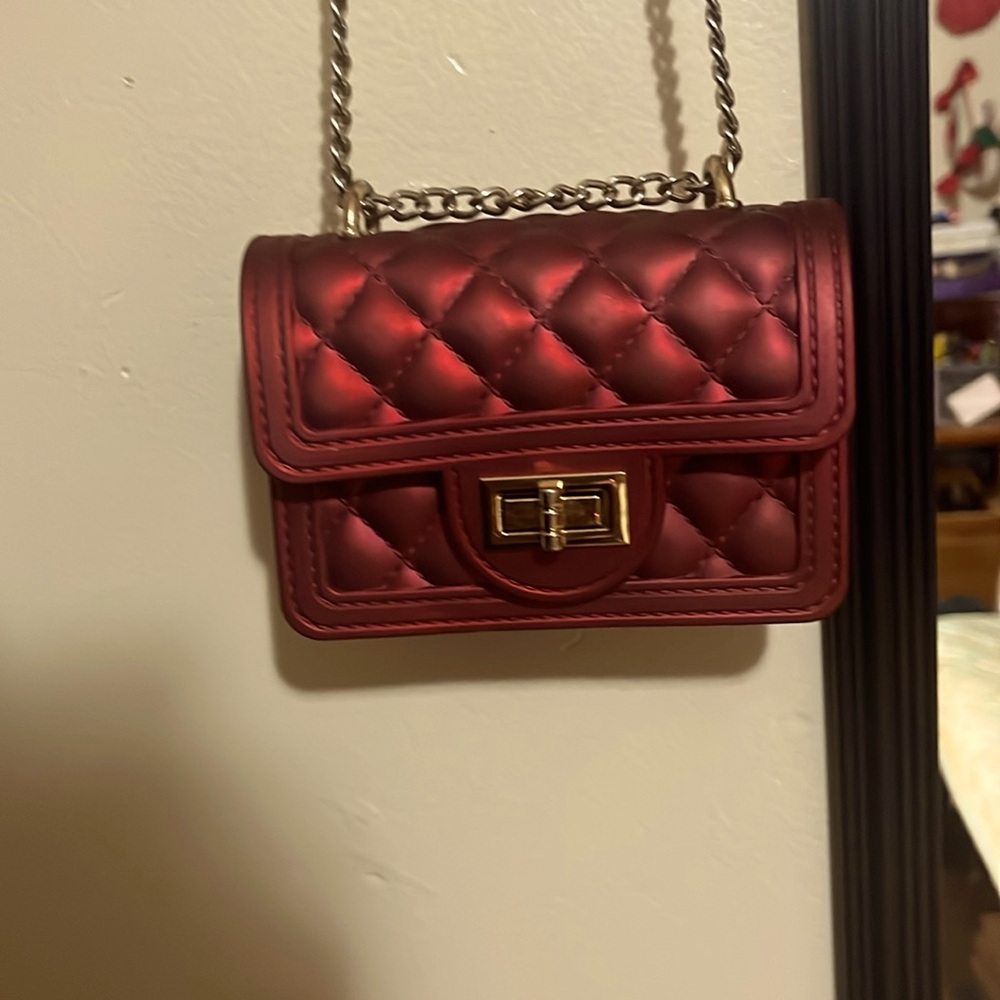 XO Metallic Quilted Mini Purse